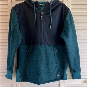 The North Face Women's Teal and Dark Blue Hoodie